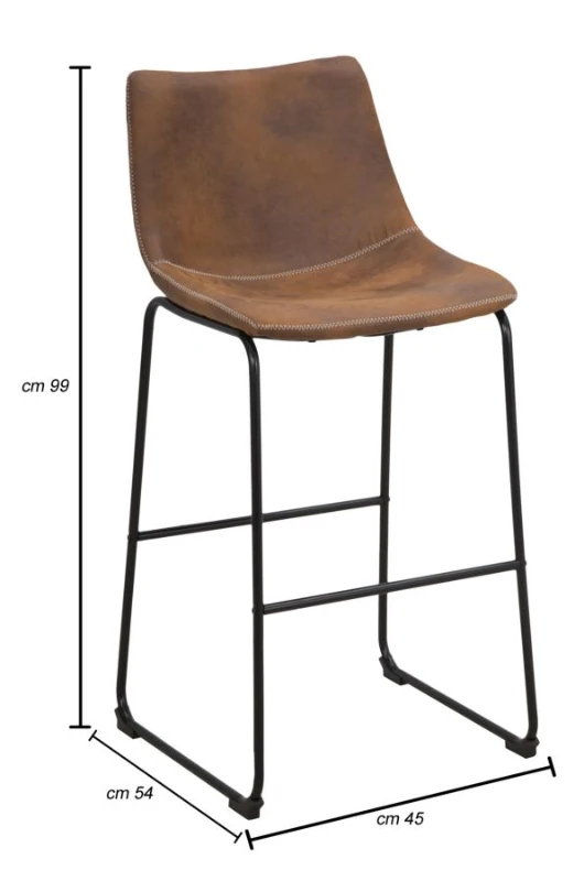 Sgabello Metropolitan Touch Cm 45X54X99