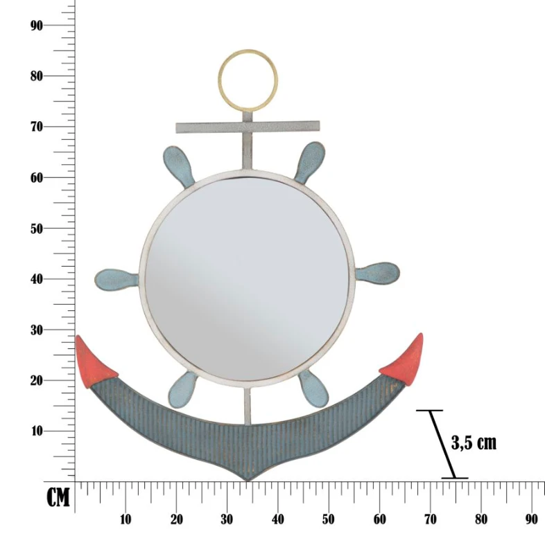 Specchio Da Muro Ancora Cm 69X3.5X85