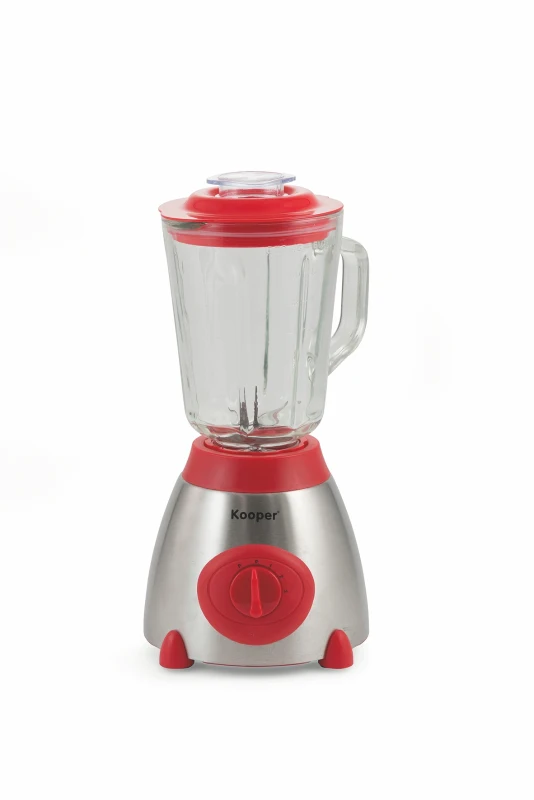 Kooper Frullatore Vetro 1.5Lt 3Vel 850W Rosso/Acciaio
