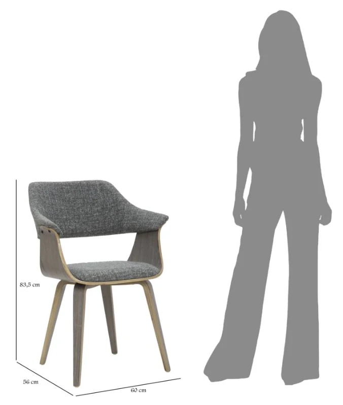 Sedia Copenaghen -C- Cm 60X56X83.5