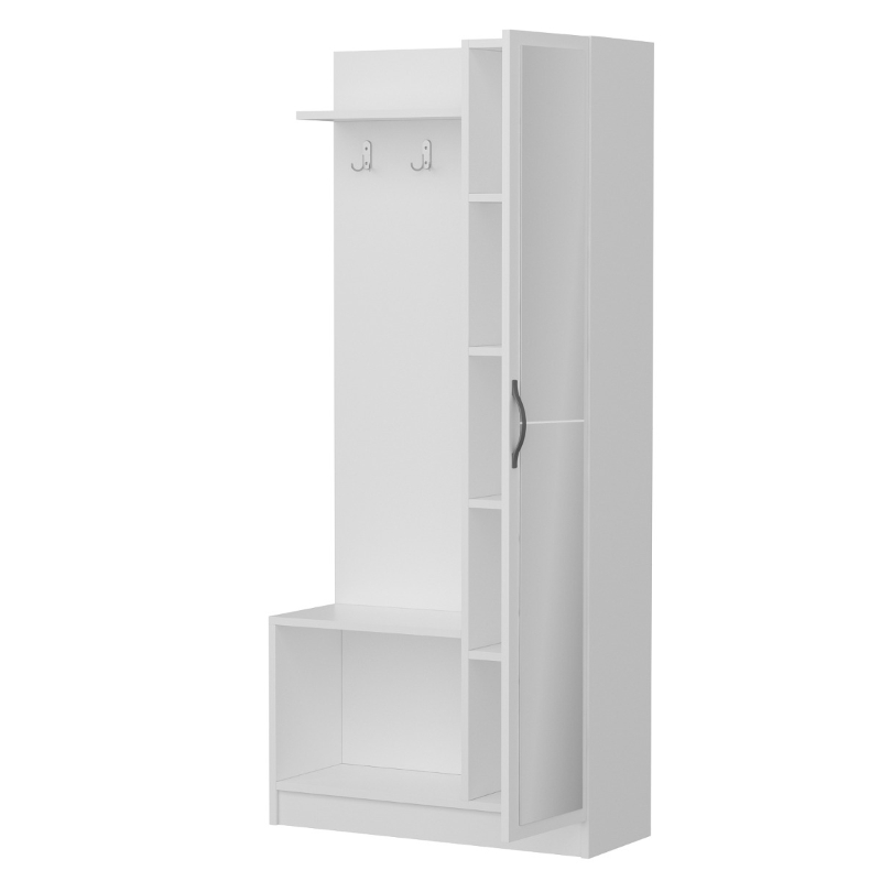 Homemania Mobile Ingresso Orion W80xD32xH173 cm Bianco