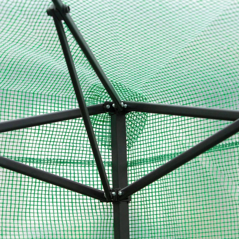 Outsunny Portable Walk in Pop-up Greenhouse Outdoor for Plants Garden Foldable with Carrying Bag , PE Cover, Steel Frame, Green, 2.4L x 1.8W x 2.4H m