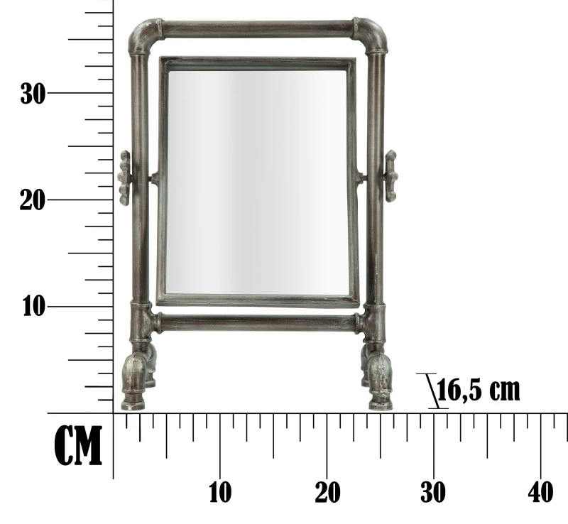 Specchio Da Tavolo Tube Cm 27X16.5X36.5