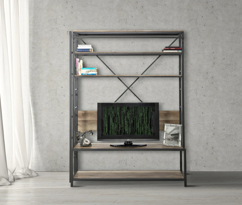 Libreria-Porta Tv Industrial 165X40X210