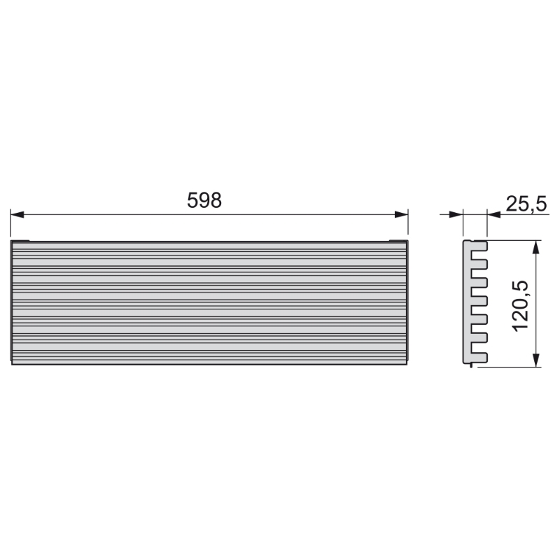 Emuca Griglia per forno incassato in alluminio anotizzato opaco