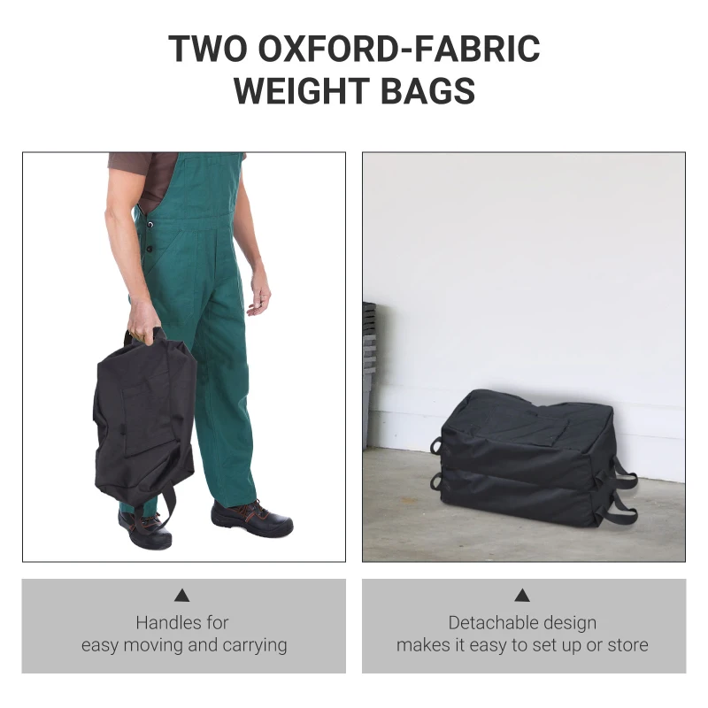 Outsunny 2 Pieces Umbrella Base Weight Bag Sand Bag Fits Most Umbrella w/ Scoop