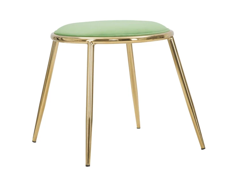 Sgabello Glam Emily Verde Cm Ø 45X45 (Misura Gambe Cm 45)
