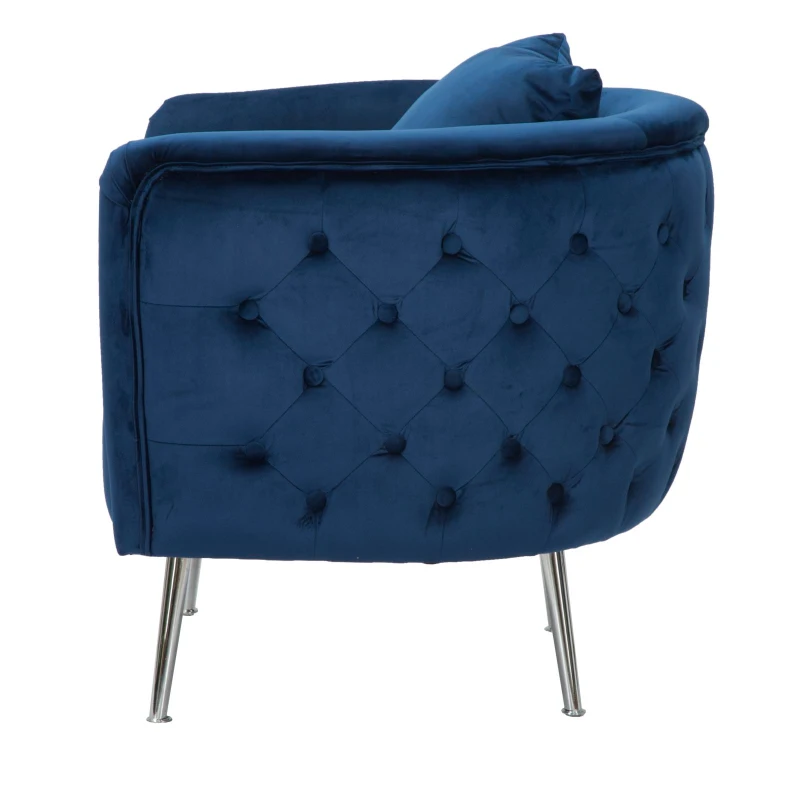 Poltrona Bucarest Blu Elettrico Cm 76X74X73