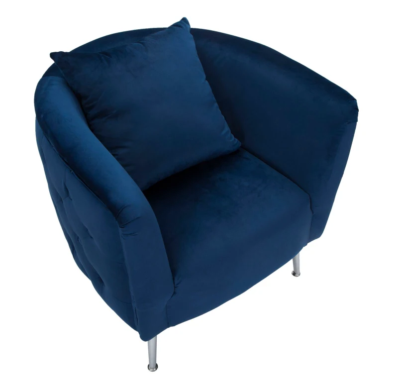 Poltrona Bucarest Blu Elettrico Cm 76X74X73