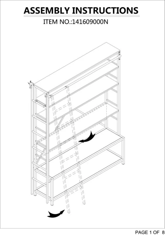 Libreria-Porta Tv Industrial 165X40X210