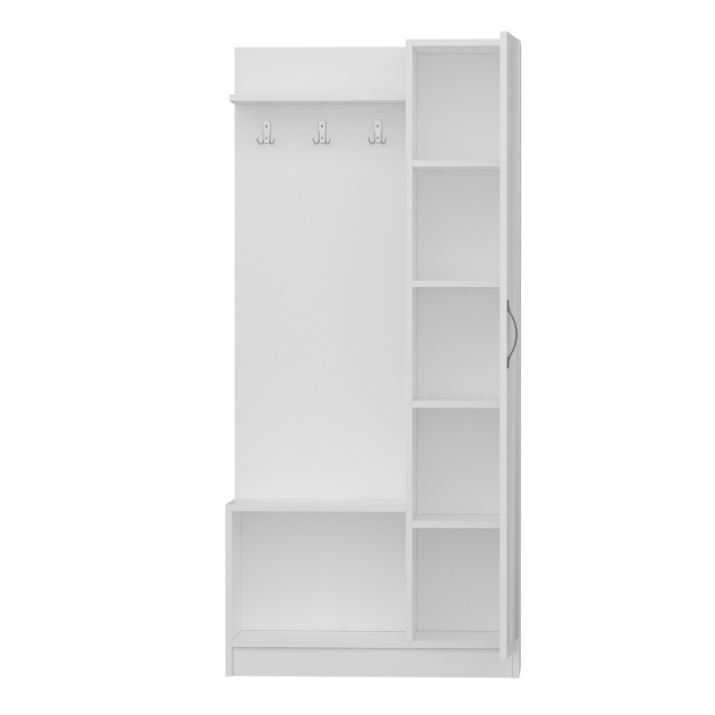 Homemania Mobile Ingresso Orion W80xD32xH173 cm Bianco