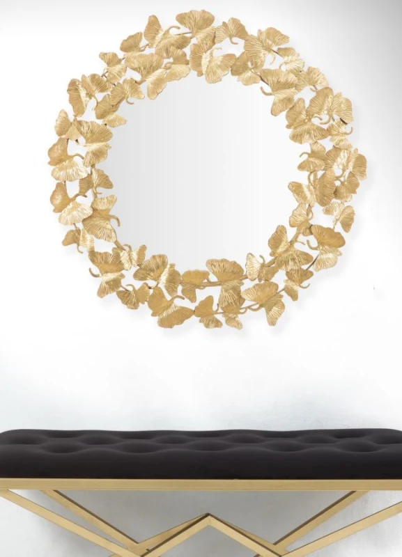 Specchio Foglie Round Cm Ø 87X2,5
