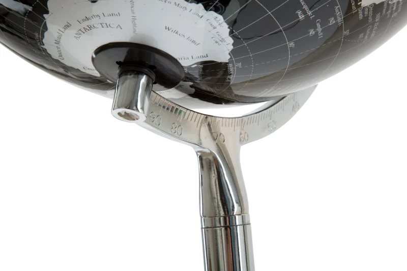 Mappamondo Lampada Da Terra Black Cm Ø40X130