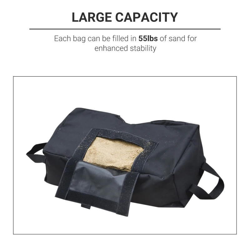 Outsunny 2 Pieces Umbrella Base Weight Bag Sand Bag Fits Most Umbrella w/ Scoop