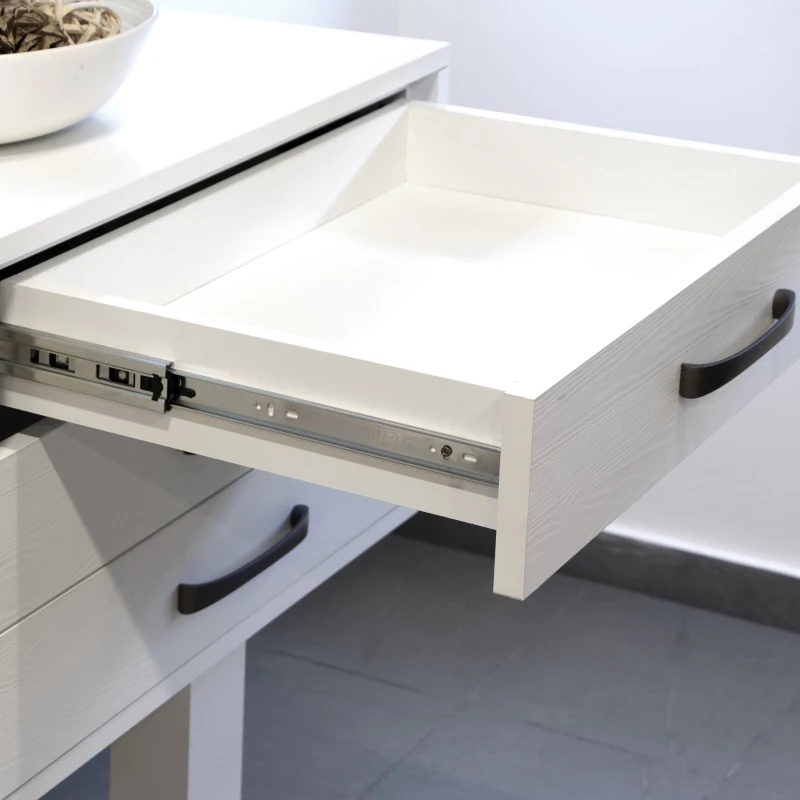 Emuca Kit Guide per cassetti, a sfera, 45 x 300 mm, estrazione totale, chiusura soft, Zincato