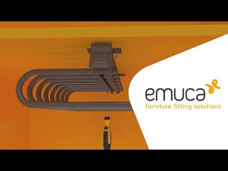 Emuca Porta pantaloni estraibile Keeper per il montaggio lato sinistro con finitura grigio metallizzato