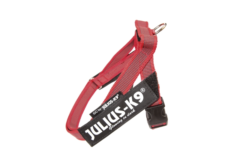 Julius K9 Pettorina Nylon Fluo, Misura 3, Colore Rosso