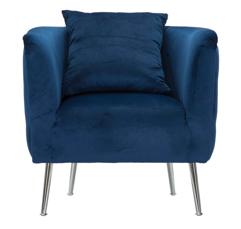 Poltrona Bucarest Blu Elettrico Cm 76X74X73