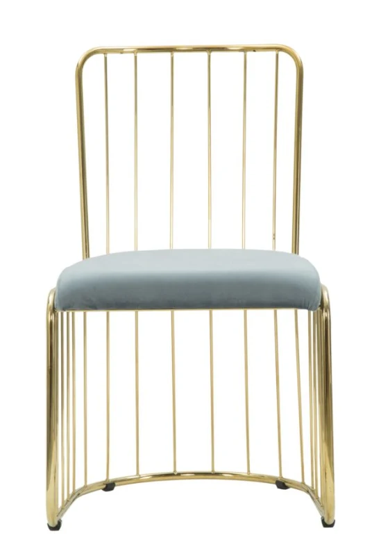 Sedia Cage Celeste Cm 47X56X82 Set 2 Pz (Altezza Seduta Cm 45)