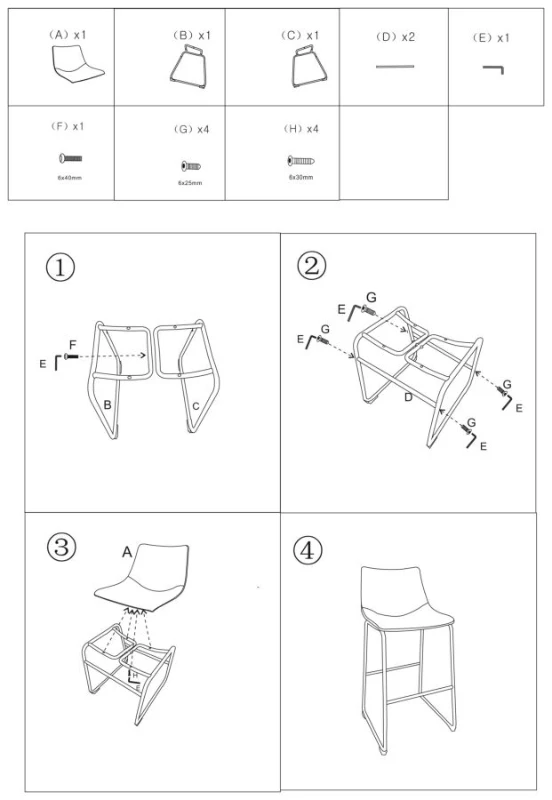 Sgabello Metropolitan Touch Cm 45X54X99