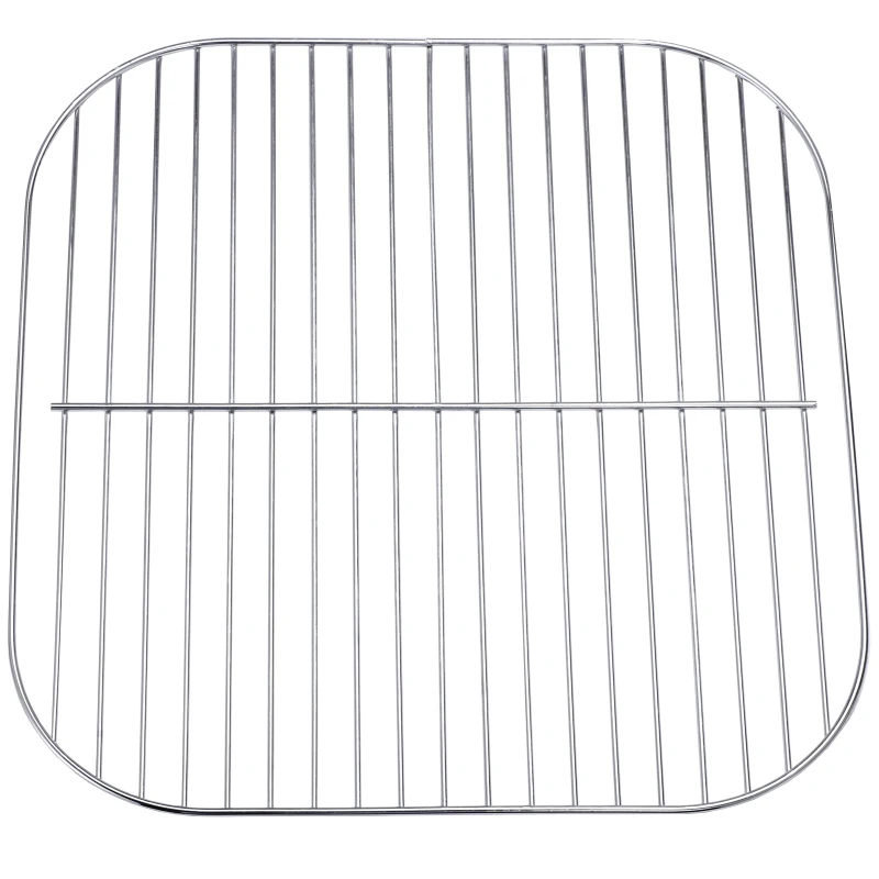 Outsunny Barbecue à Charbon Pliable Portable BBQ Grill sur Pied avec Couvercle dim. 45L x 42l x 33H cm Acier émaillé Noir