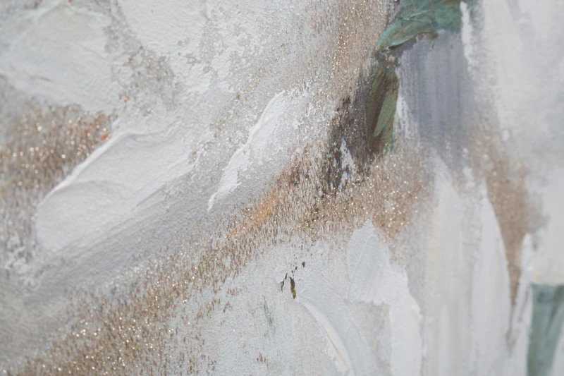 Dipinto Su Tela Crem Flower Cm 80X3,7X100