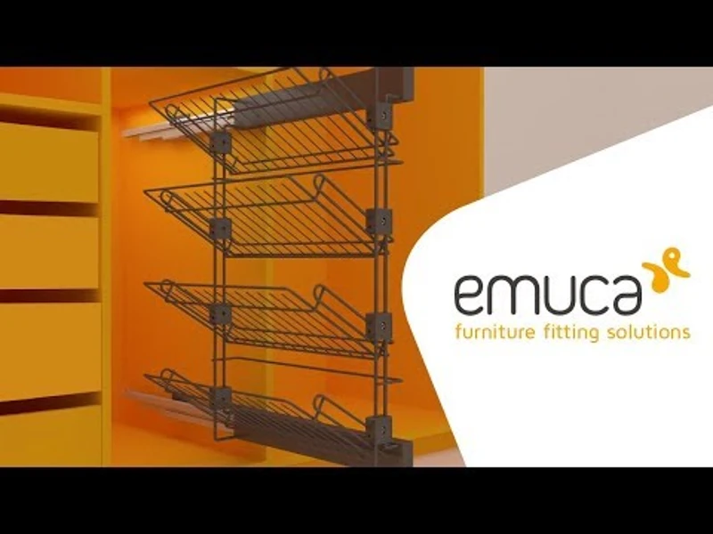 Emuca Porta scarpe laterale estraibile Moka per il montaggio lato destro finitura verniciato moka