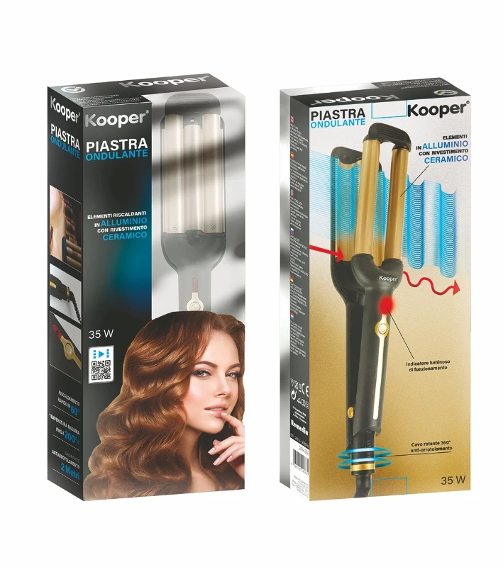 Kooper Piastra Capelli Ondulante 35W 2 Ass.