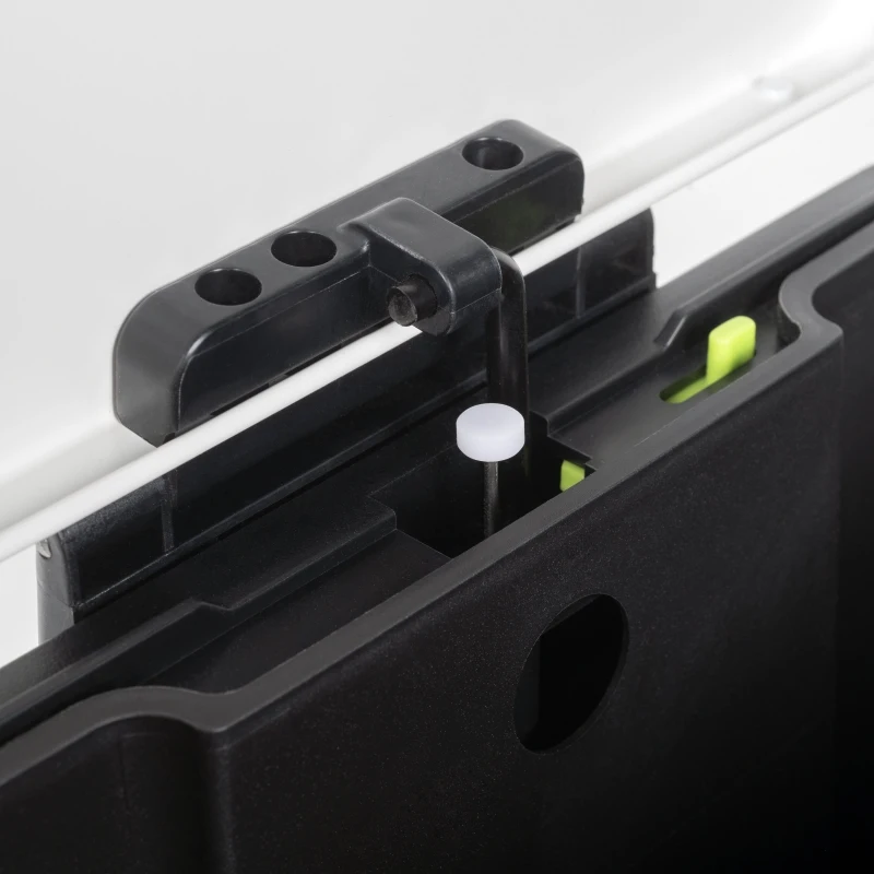 Emuca Pattumiera rettangolare esterna Recycle con apertura a pedale, verniciato bianco, alluminio