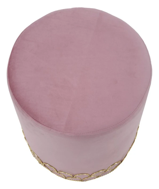 Sgabello Ring Rosa Cm Ø 35X42