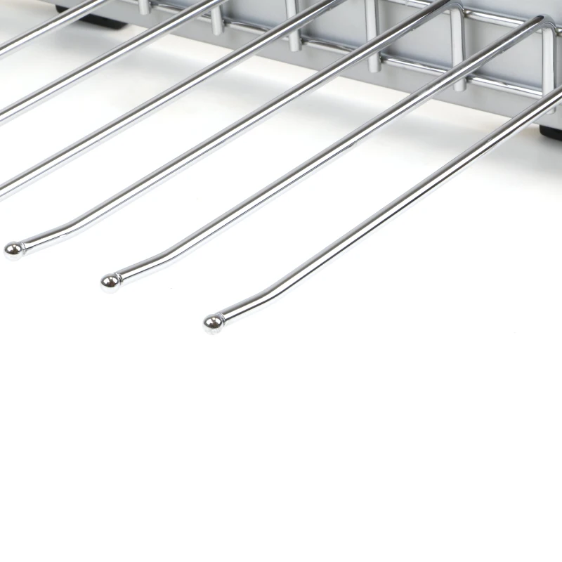 Emuca Porta pantaloni Self montaggio laterale per armadio, Mano destra, Cromato brillo