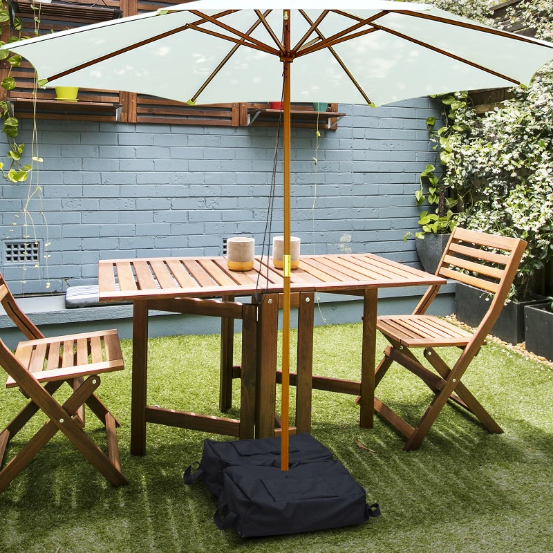 Outsunny 2 Pieces Umbrella Base Weight Bag Sand Bag Fits Most Umbrella w/ Scoop