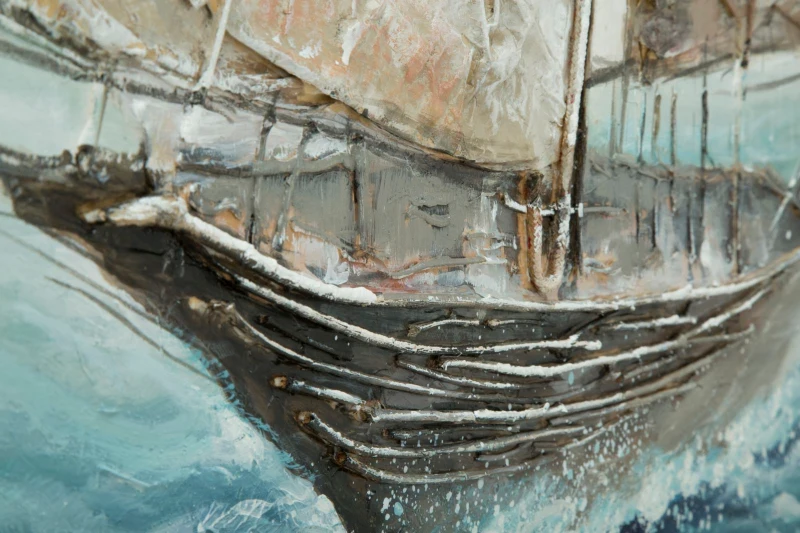 Dipinto Su Tela Barca A Vela -A-120X3.7X80