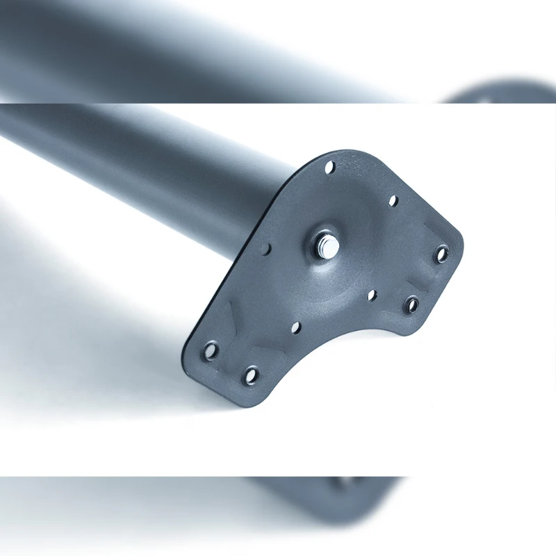 Emuca Kit di 4 gambe per tavolo regolabili D. 60 x 830 mm in acciaio cromato