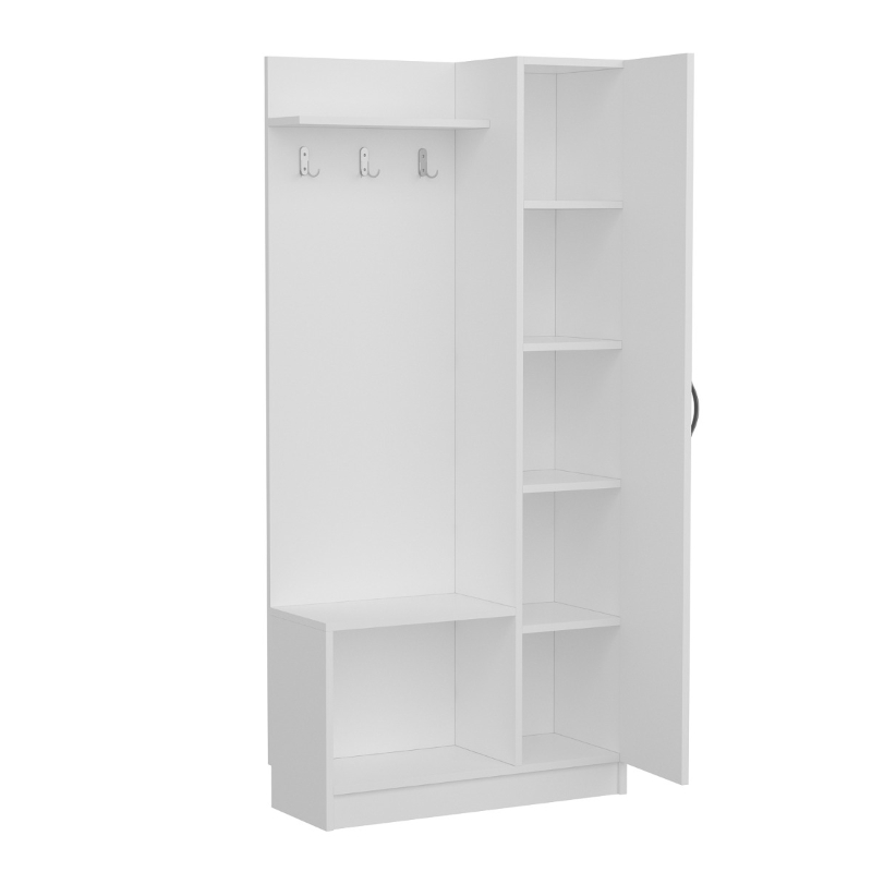 Homemania Mobile Ingresso Orion W80xD32xH173 cm Bianco