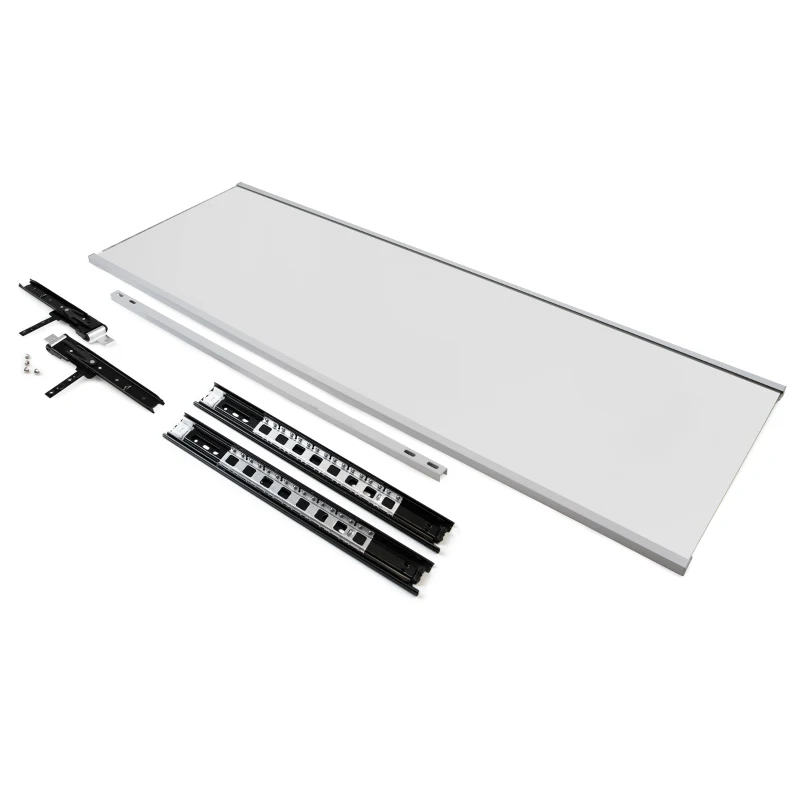 Emuca Specchio estraibile per interni di armadio., Verniciato moka, Acciaio e Tecnoplastica e Vetro