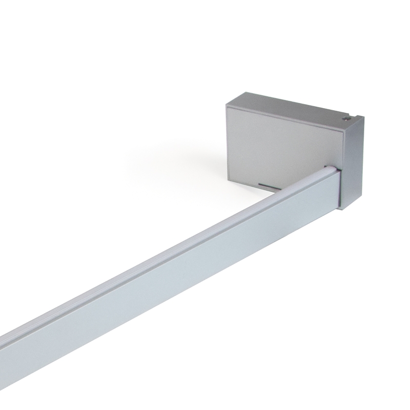 Emuca Barra appendiabili per armadi Castor con luce LED, batteria rimovibile e sensore di movimento, 1.158, Anodizzato opaco