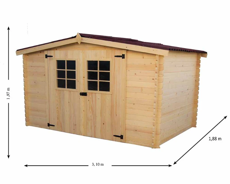 Foresta Casetta in tavolame massello 3,00 x 1,85 m, spessore 20 mm