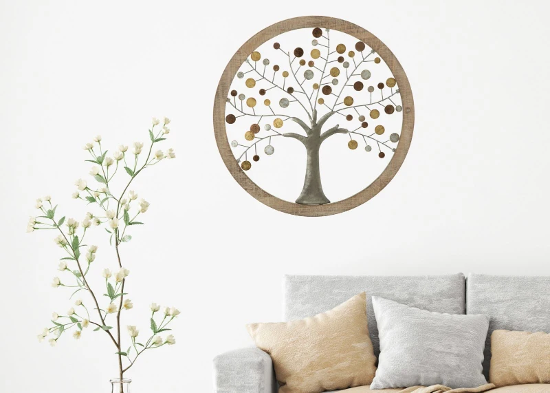 Pannello Da Muro Albero Della Vita Mirror Cm Ø  61X1.8