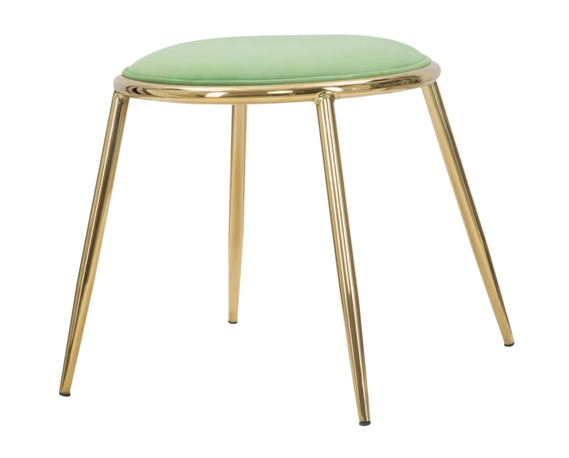 Sgabello Glam Emily Verde Cm Ø 45X45 (Misura Gambe Cm 45)