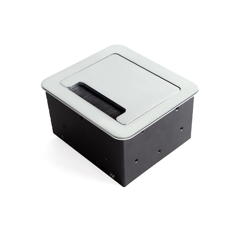 Emuca Multipresa Atom 14 per scrivania, EU, Verniciato alluminio, Acciaio e Tecnoplastica e Alluminio