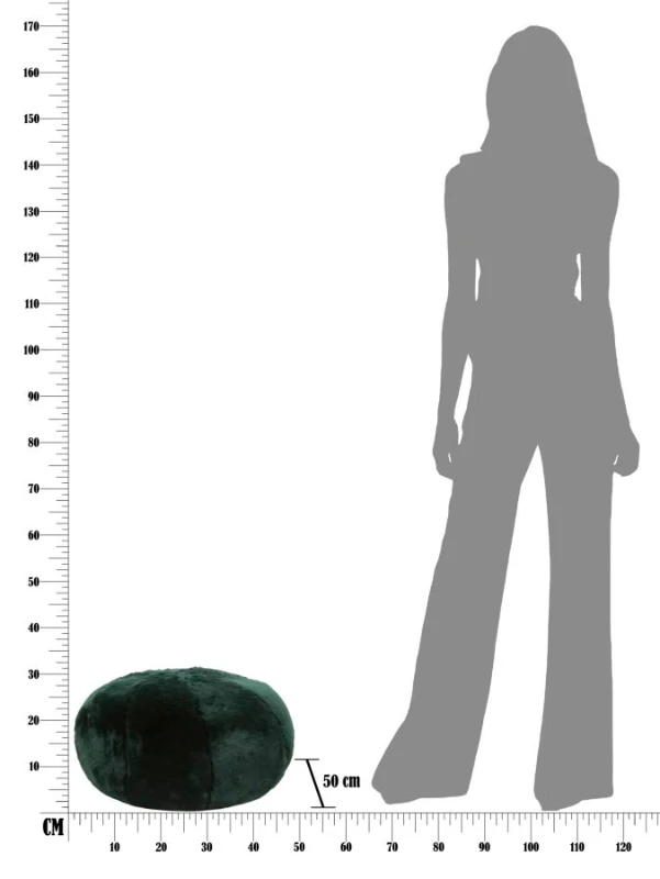 Puff Plush Verde Cm Ø 50X30