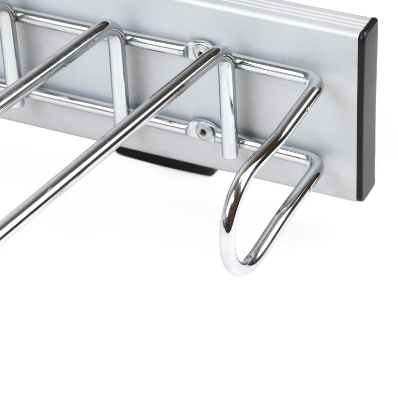 Emuca Porta pantaloni Self montaggio laterale per armadio, Mano destra, Cromato brillo