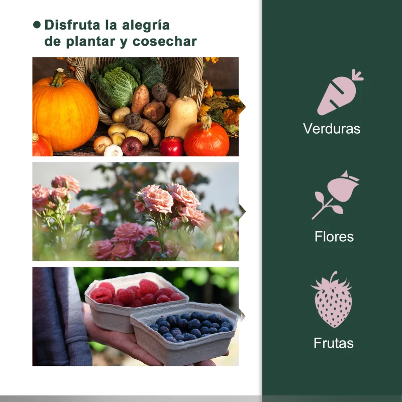 Outsunny Invernadero caseta 200x100x80cm acero y plastico jardin terraza cultivo plantas