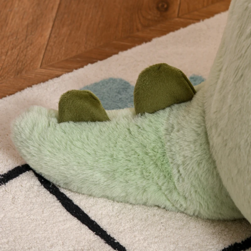 HOMCOM Pluche kinderfauteuil knuffel kinderstoel dinosaurus voor kinderkamer groen