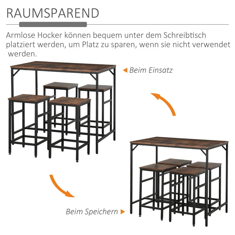 HOMCOM statafel set hoge tafel