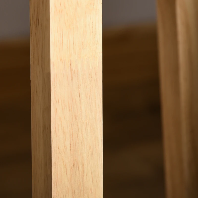 HOMCOM vloerlamp vloerlamp met plank pedaalschakelaar modern en beknopt voor woonkamer slaapkamer kantoor metaal linnen rubberhout crèmewit + natuurlijk hout 40 x 40 x 149 cm