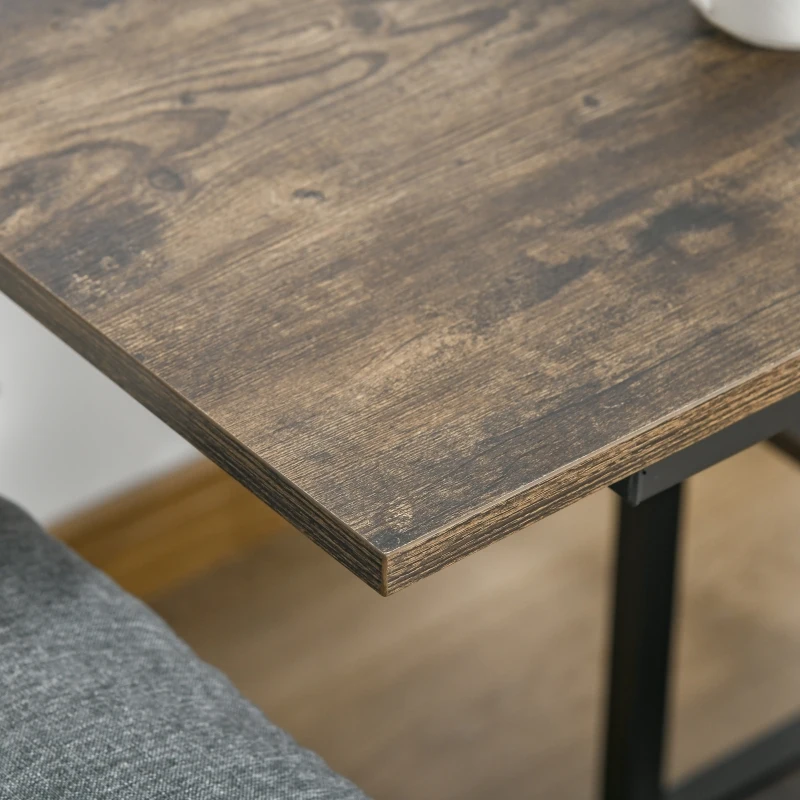 HOMCOM bijzettafel salontafel met wielen(m-8)