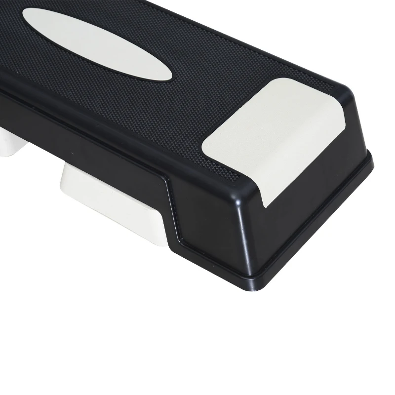 HOMCOM Stepboard stepper aerobics fitness hometrainer drievoudig in hoogte verstelbaar zwart
