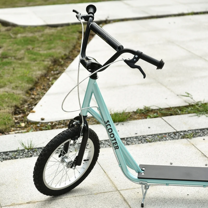 HOMCOM step kinderscooter scooter stadsscooter luchtbanden verstelbaar blauw(m-8)